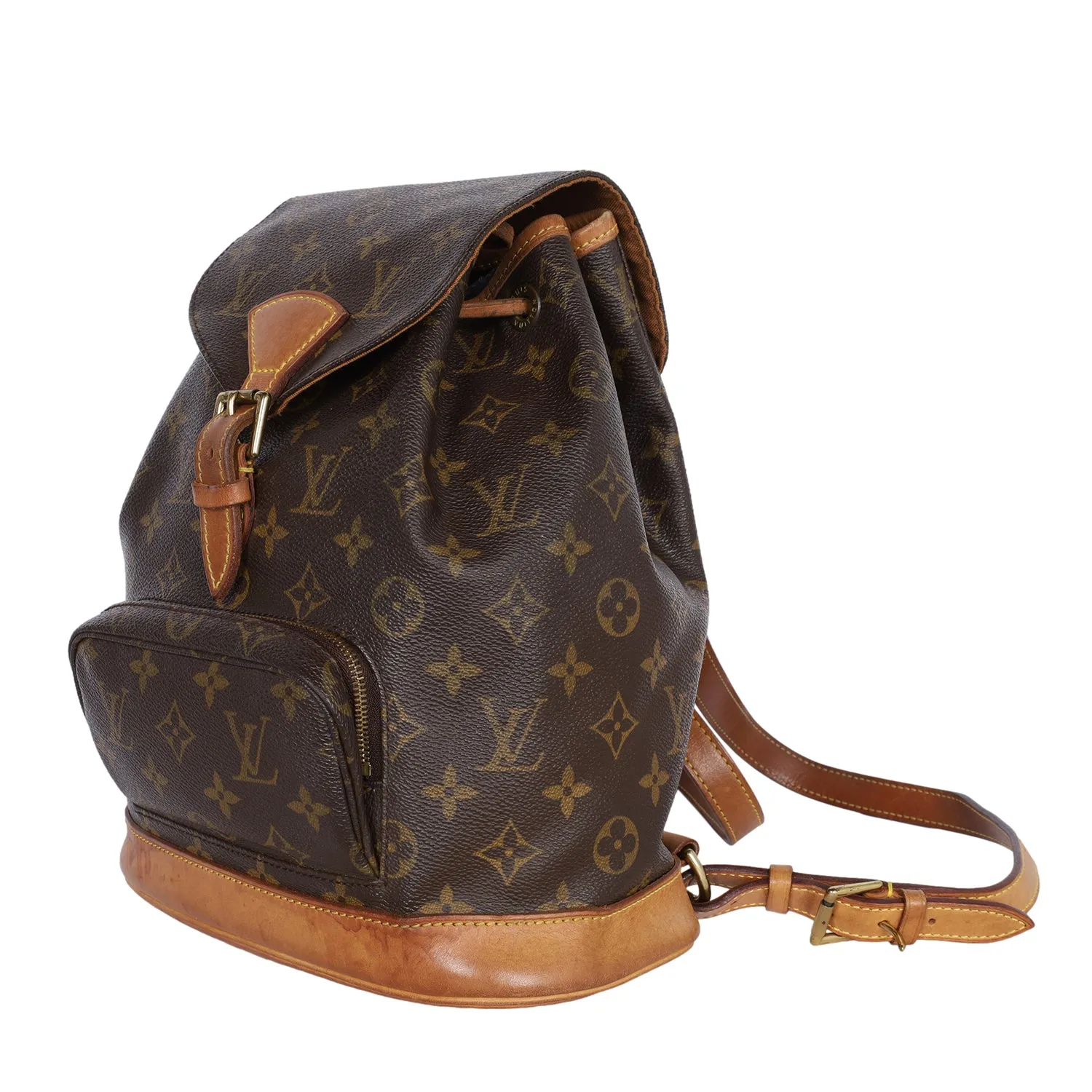 Montsouris Leather MM Backpack (Authentic Pre-Owned)