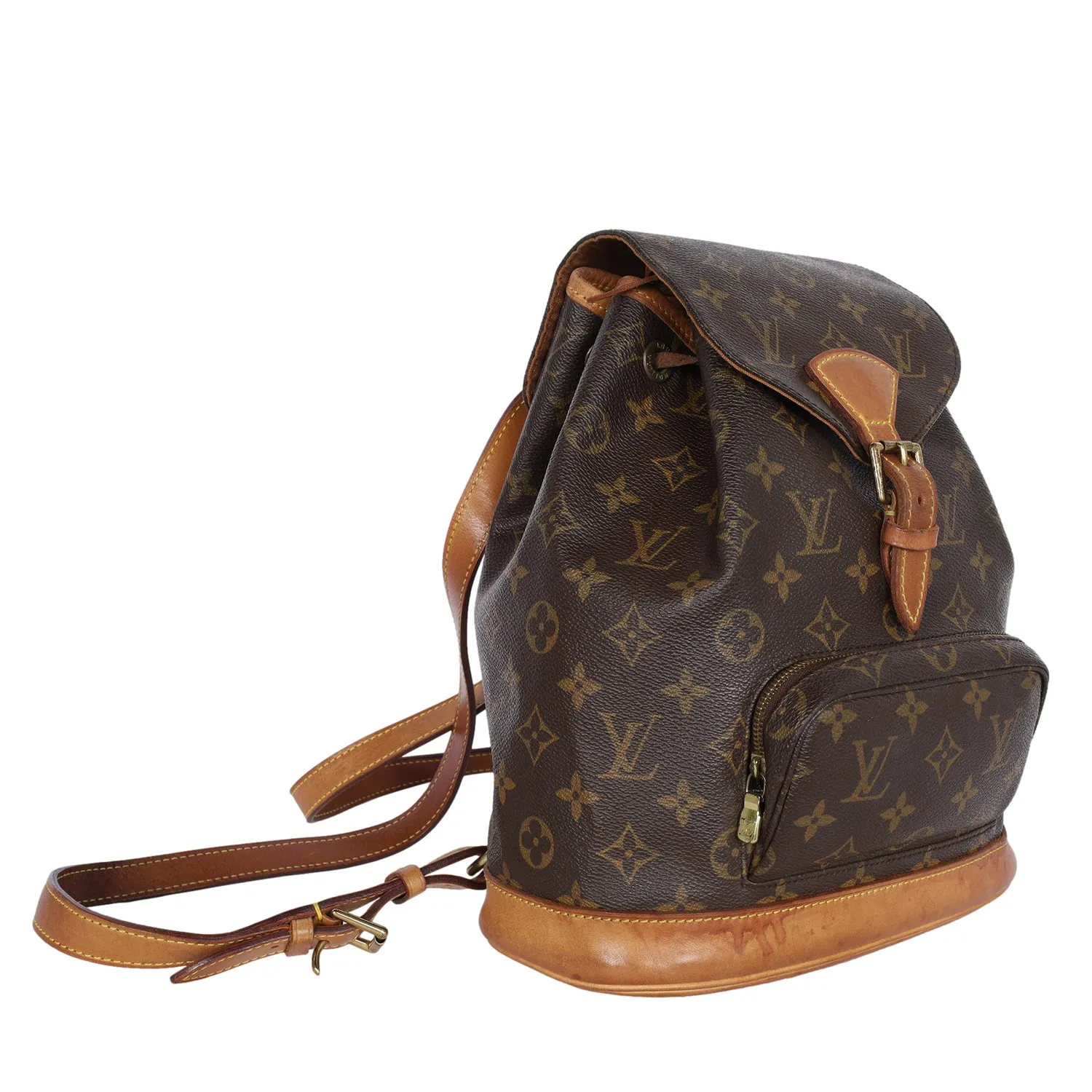 Montsouris Leather MM Backpack (Authentic Pre-Owned)