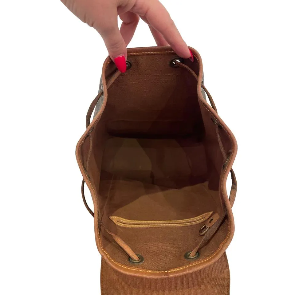 Montsouris Leather MM Backpack (Authentic Pre-Owned)