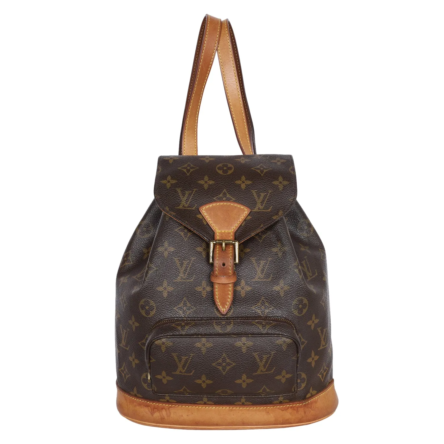 Montsouris Leather MM Backpack (Authentic Pre-Owned)