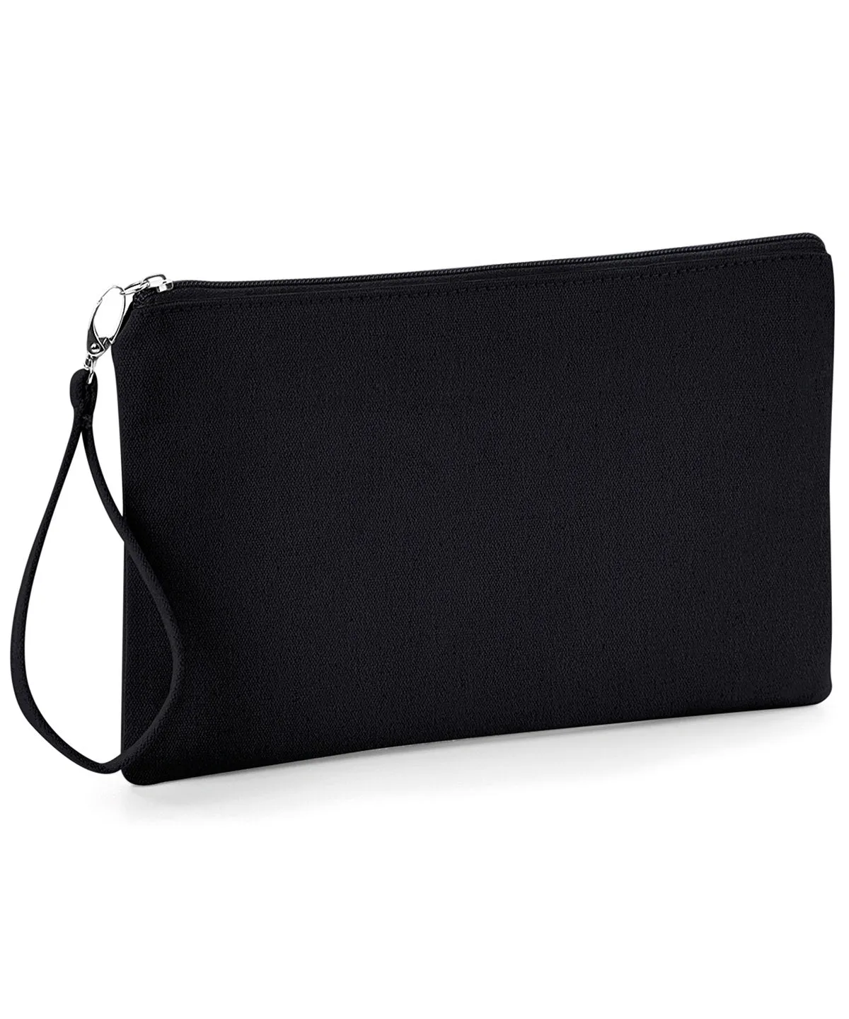 Natural/Light Grey - Canvas wristlet pouch