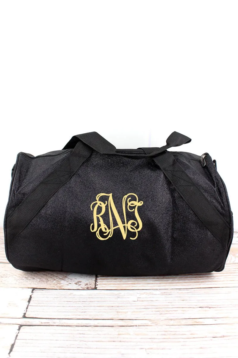 NGIL Black Glitz & Glam Barrel Duffle Bag 18"
