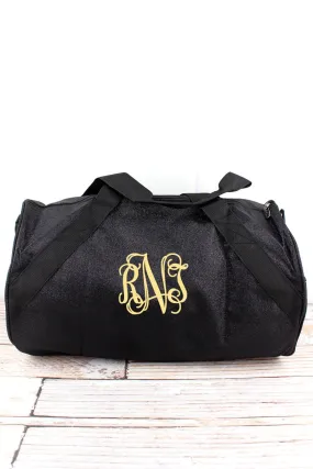 NGIL Black Glitz & Glam Barrel Duffle Bag 18"
