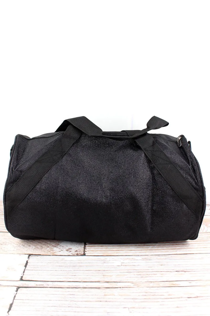 NGIL Black Glitz & Glam Barrel Duffle Bag 18"