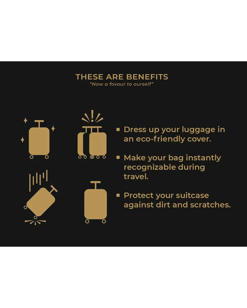 ONLY LUGGAGE COVER | Lightweight Polyester Stretchable Printed Protective Luggage Bag Cover