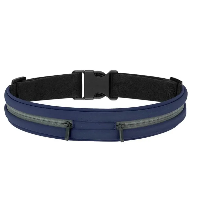 Outdoor Dual Pouch Sweatproof Reflective Slim Waist Pack