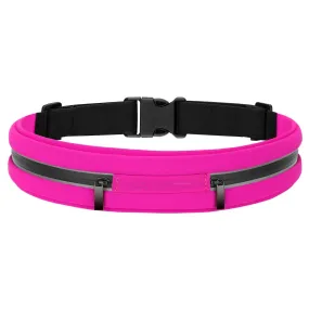 Outdoor Dual Pouch Sweatproof Reflective Slim Waist Pack