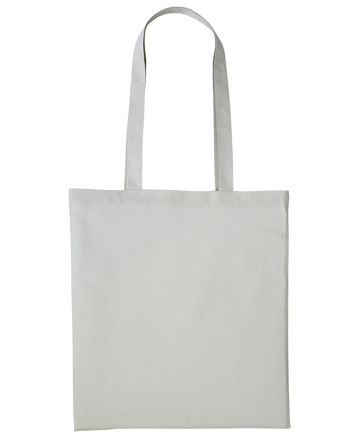Pastel Grey - Cotton shopper long handle