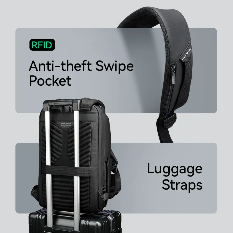 Polycom 2nd: Waterproof Backpack with Built-in USB for Travelling