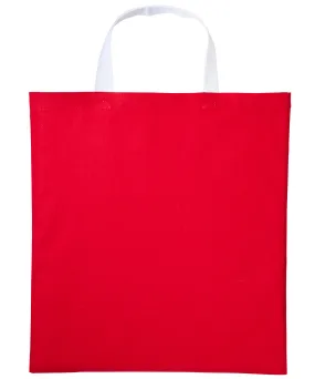 Red/White - Varsity cotton shopper short handle