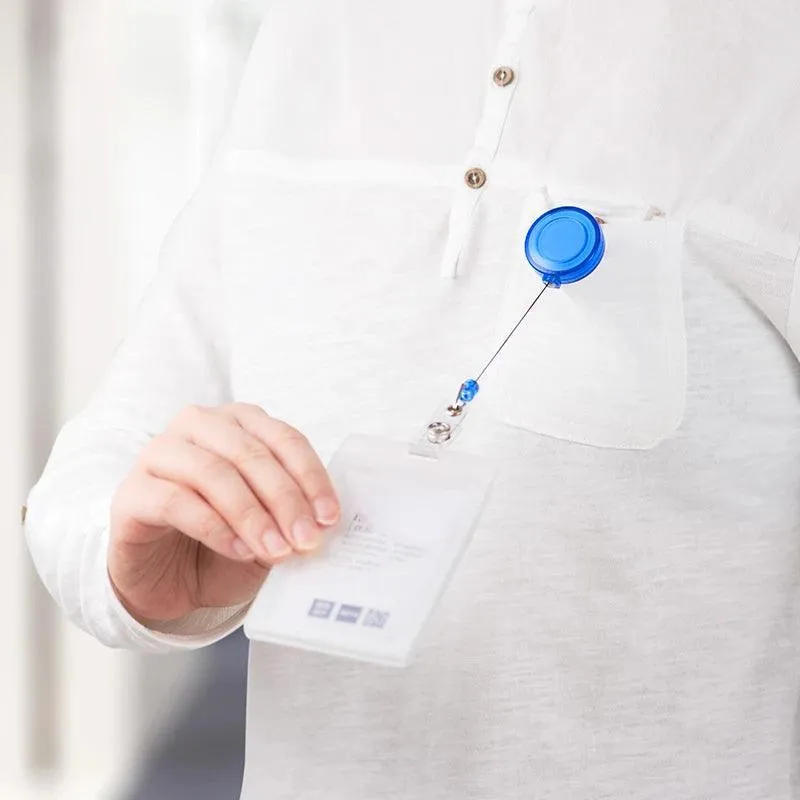 Retractable Badge Holder – Durable, Adjustable, and Convenient, Extends Up to 29.5in, Ideal for ID, Keys, and Badges, Available in Multiple Colors