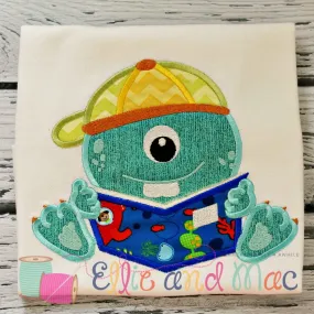 School Monster Applique Design
