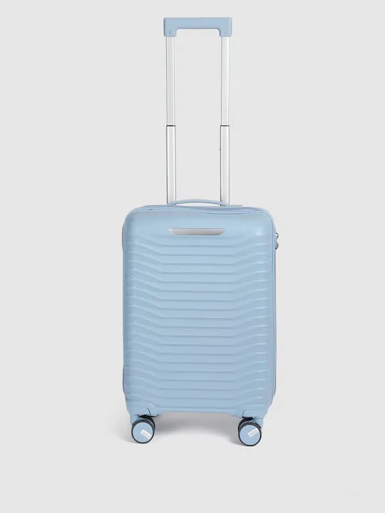 Silver Bar Textured 360 Degree Rotation Hard Sized Trolley Bag