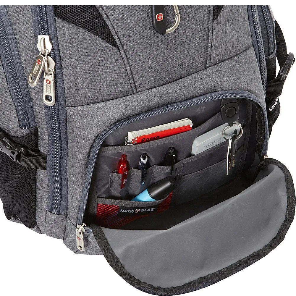SwissGear Travel Gear 5977 Scansmart TSA Laptop Backpack for Travel, School & Business - Fits 17 Inch Laptop - (Grey)
