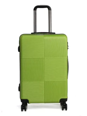 Teakwood Unisex Green Trolley Bag - Medium