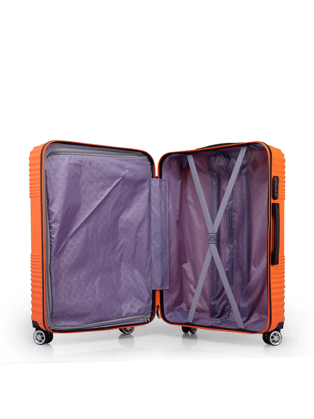 Teakwood Unisex Orange Trolley Bag - Medium