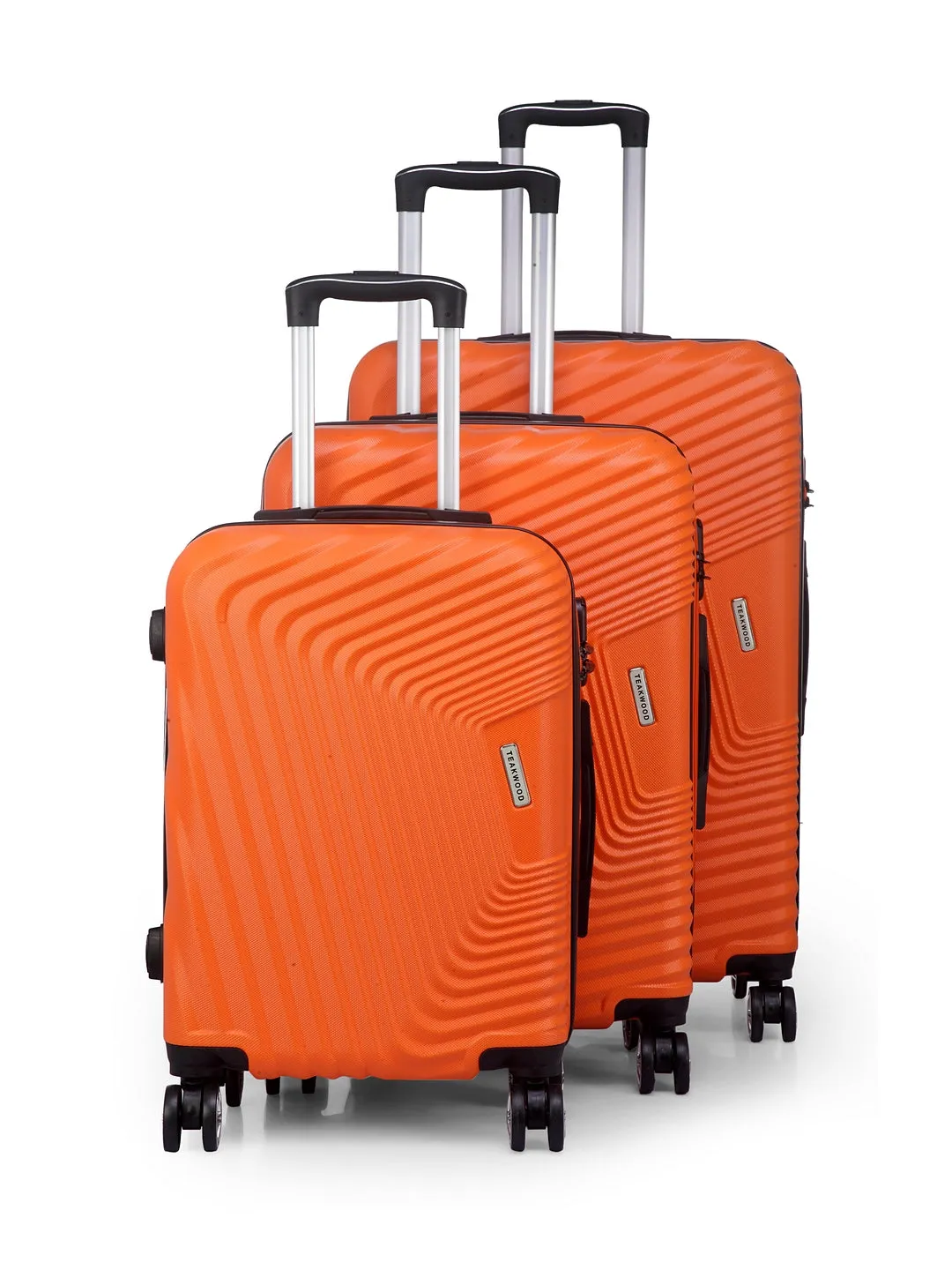 Teakwood Unisex Orange Trolley Bag - Medium