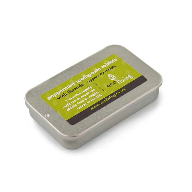 Toothpaste Tablets With Refillable Tin (1 Month Supply)