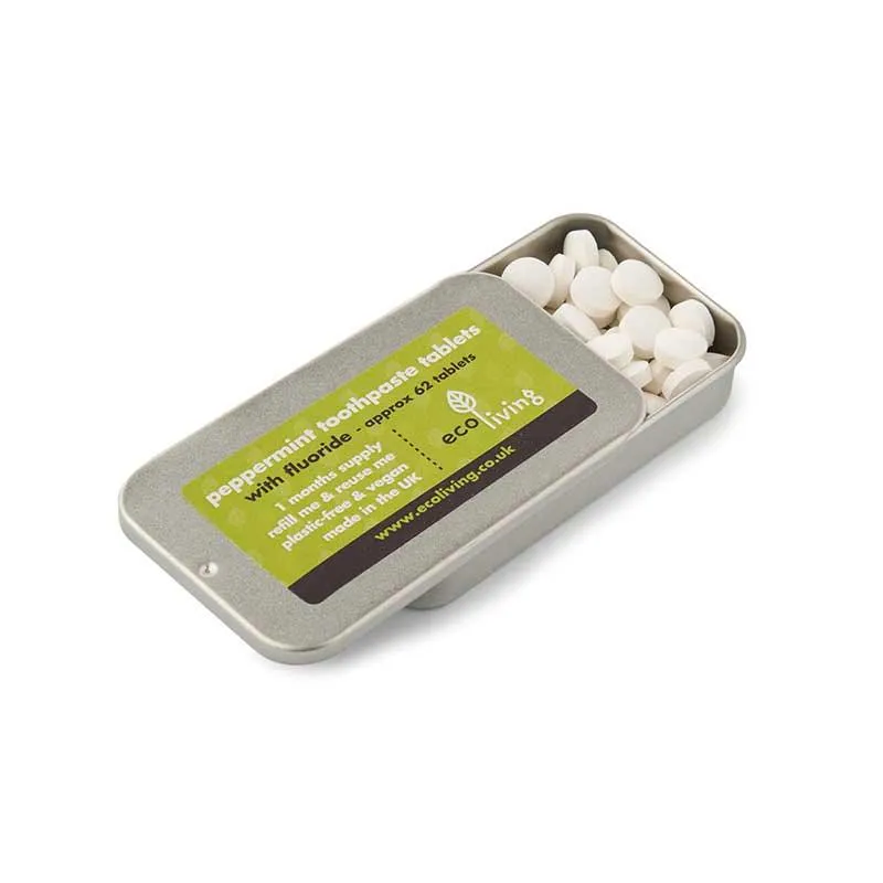 Toothpaste Tablets With Refillable Tin (1 Month Supply)