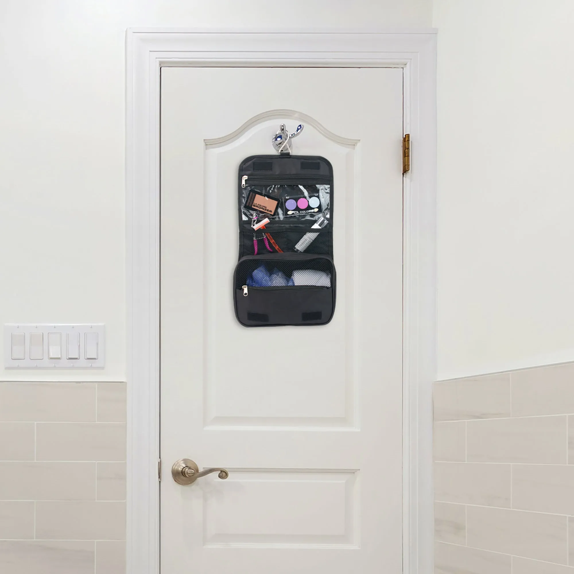 Travel Hanging Toiletry Bag - Black