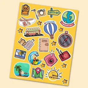 Travel Mini Stickers Sheet