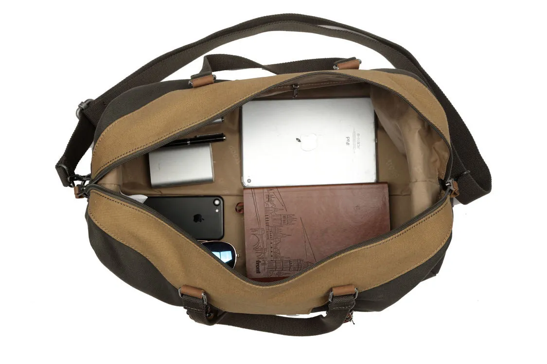 Troop London Navy and Camel Heritage Travel Holdall