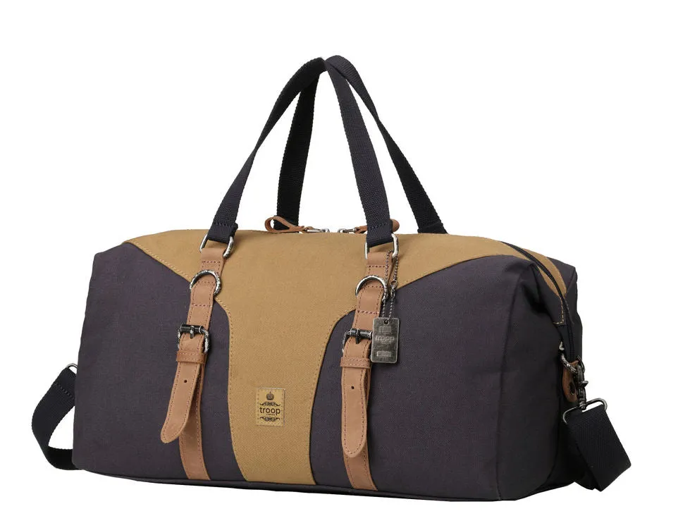 Troop London Navy and Camel Heritage Travel Holdall