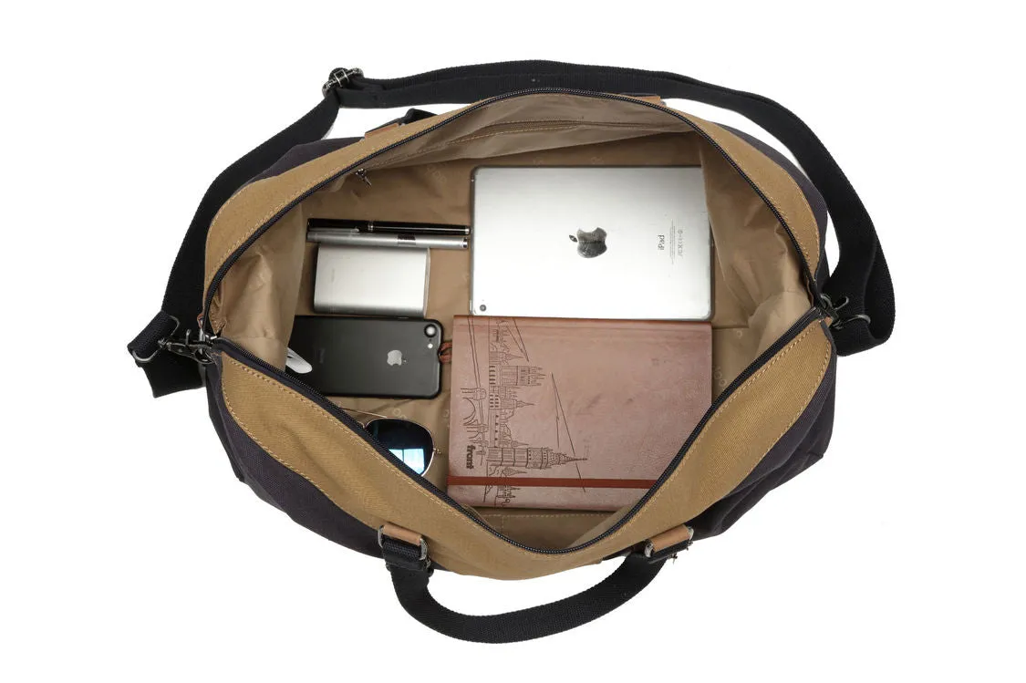 Troop London Navy and Camel Heritage Travel Holdall