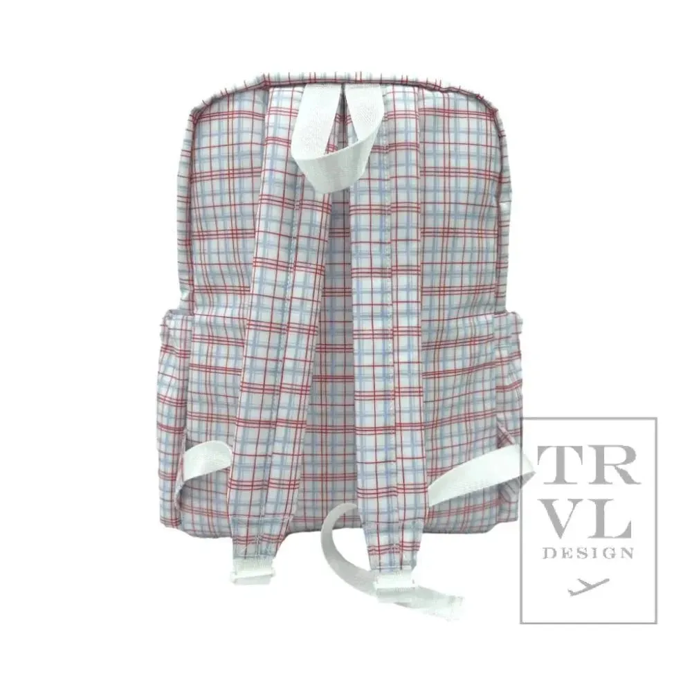 TRVL Design Backpacker - Backpack Classic Plaid Red