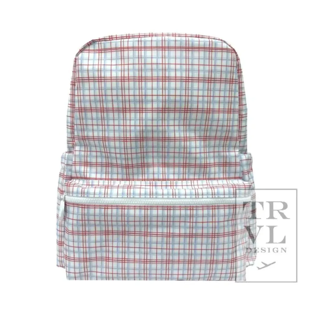 TRVL Design Backpacker - Backpack Classic Plaid Red