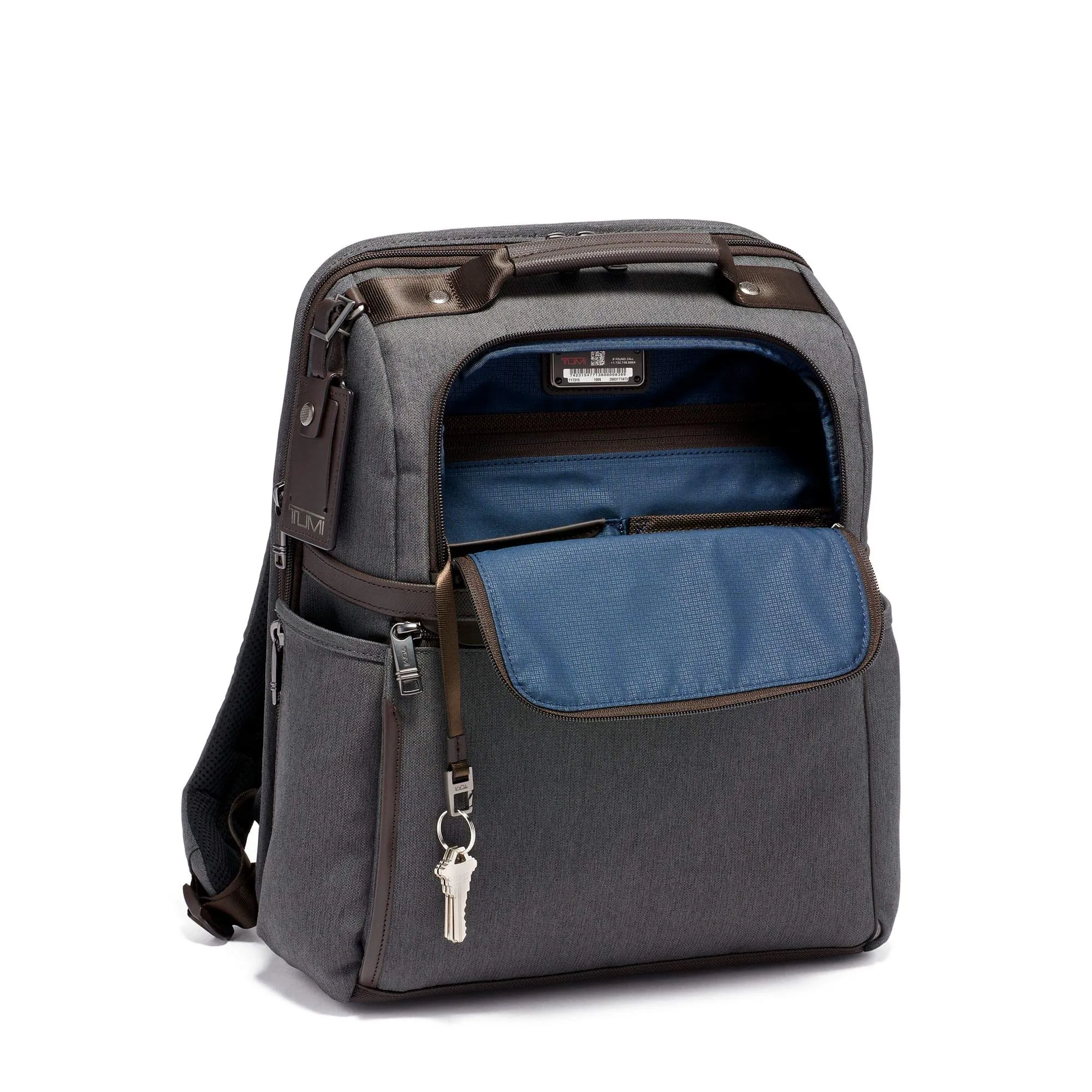 TUMI - Alpha 3 Slim Solutions Laptop Brief Pack - 15 Inch Computer Backpack for Men and Women - Anthracite