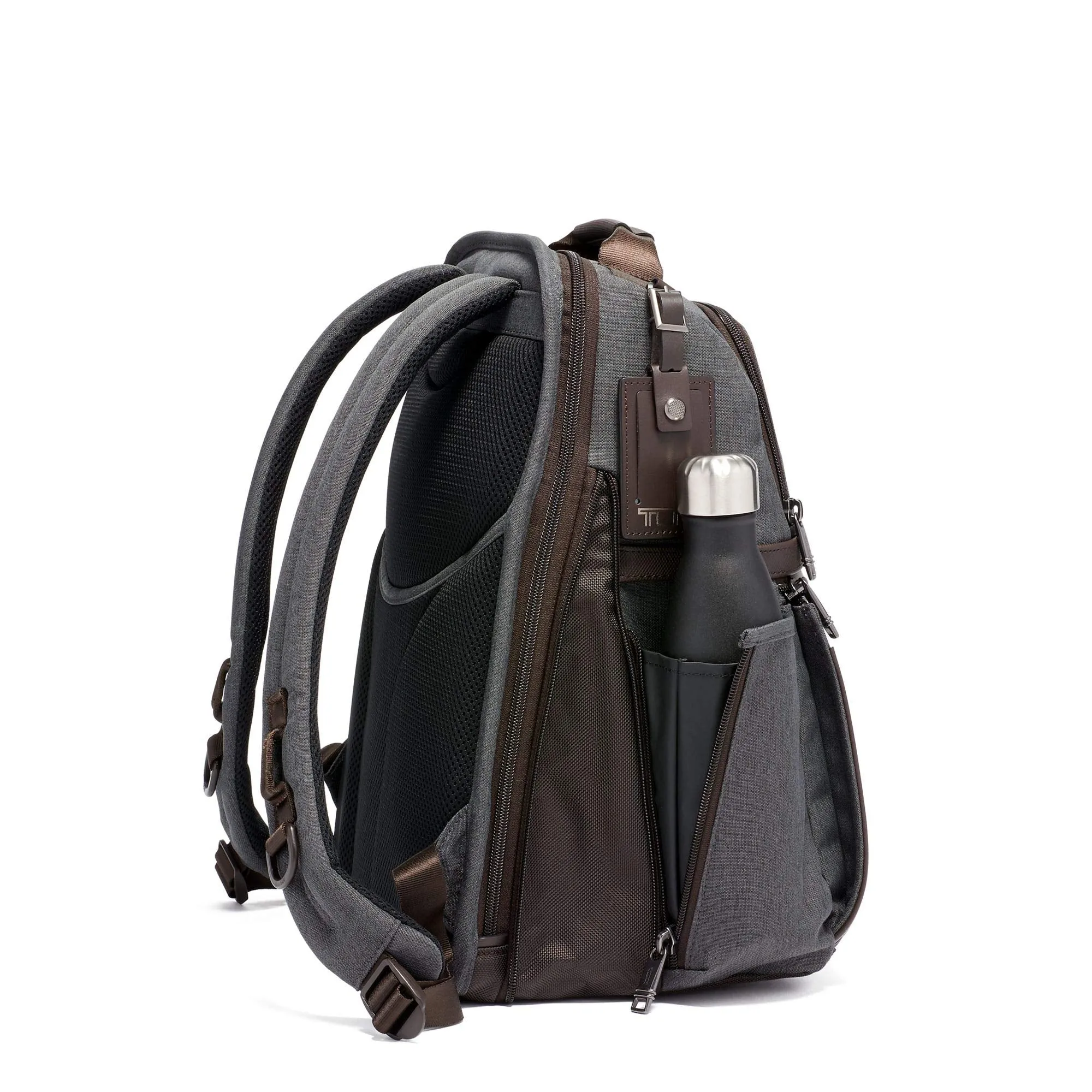 TUMI - Alpha 3 Slim Solutions Laptop Brief Pack - 15 Inch Computer Backpack for Men and Women - Anthracite