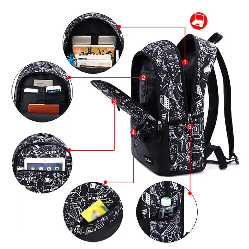 Unisex School Travel Backpack