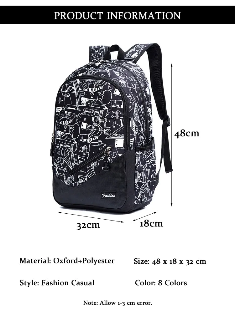 Unisex School Travel Backpack