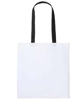 White/Black - Varsity cotton shopper long handle