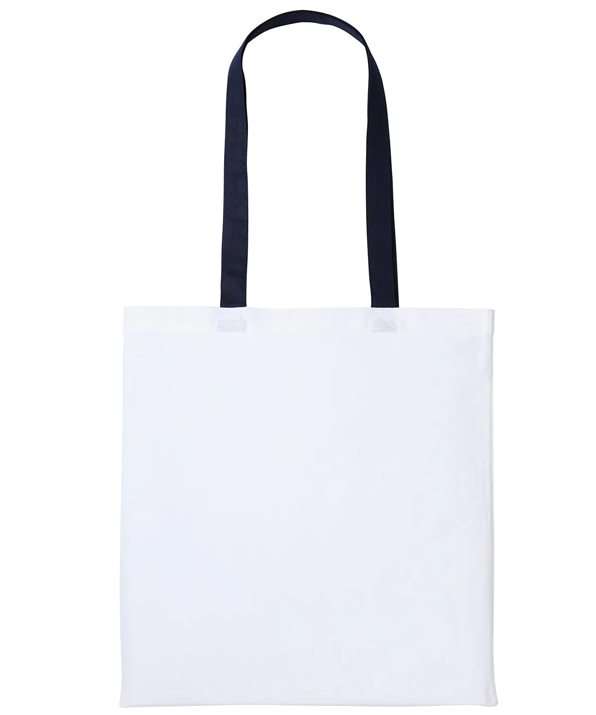 White/Oxford Navy - Varsity cotton shopper long handle