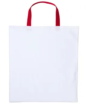 White/Red - Varsity cotton shopper short handle