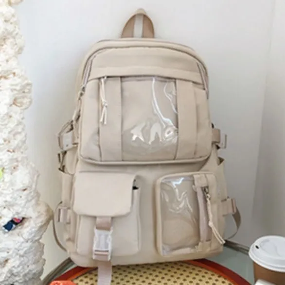 Women's Large-Capacity Transparent Compartments Backpacks