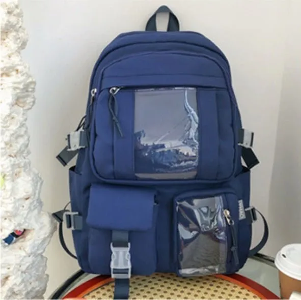 Women's Large-Capacity Transparent Compartments Backpacks