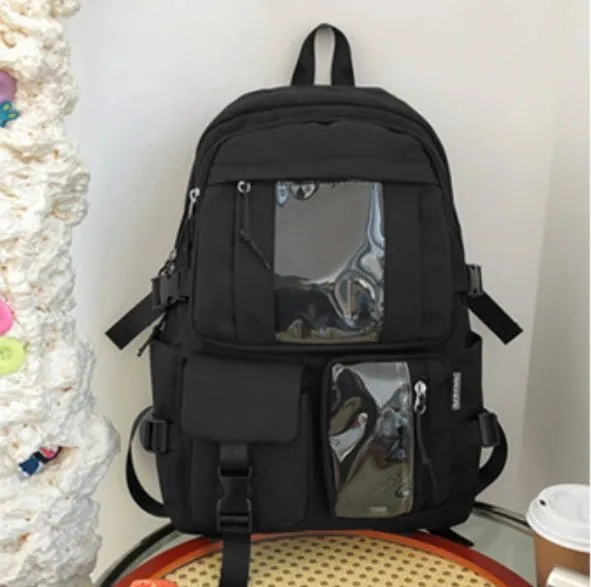 Women's Large-Capacity Transparent Compartments Backpacks